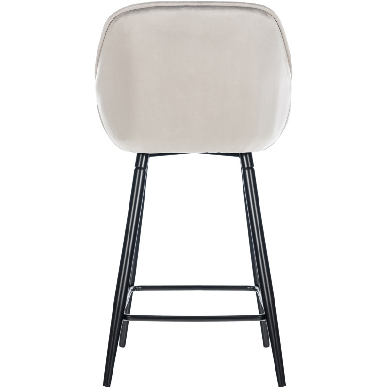 Ensemble de 2 tabourets de bar en velours Gibson gris