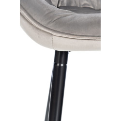 Ensemble de 2 tabourets de bar en velours Gibson gris