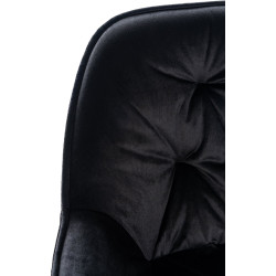 Ensemble de 2 tabourets de bar en velours Gibson noir