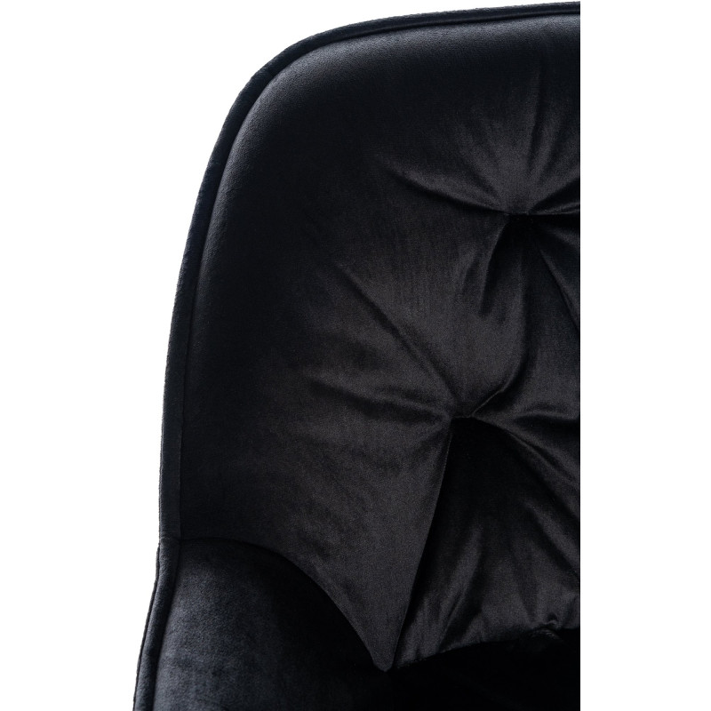 Ensemble de 2 tabourets de bar en velours Gibson noir