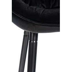 Ensemble de 2 tabourets de bar en velours Gibson noir