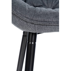 Ensemble de 2 tabourets de bar en tissu Gibson gris