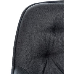 Ensemble de 2 tabourets de bar en tissu Gibson gris foncé