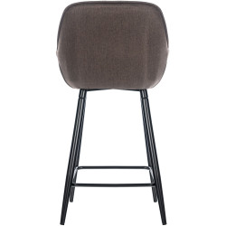 Ensemble de 2 tabourets de bar en tissu Gibson brun