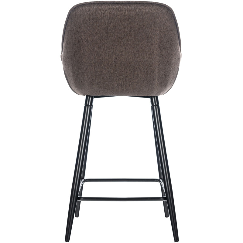 Ensemble de 2 tabourets de bar en tissu Gibson brun