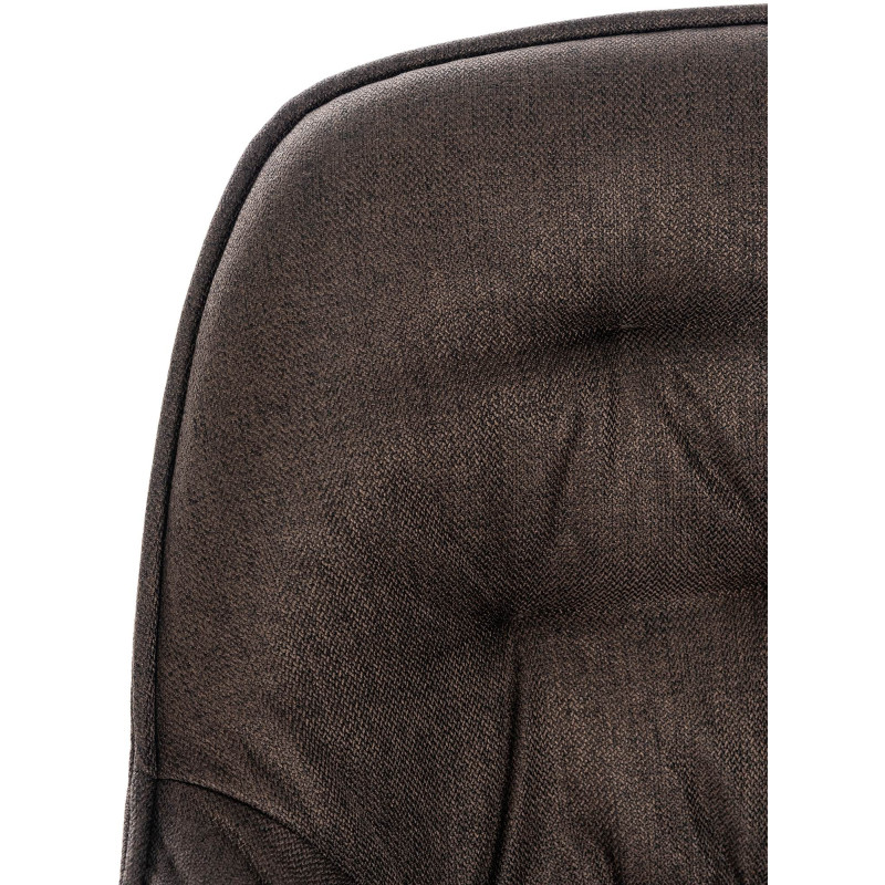 Ensemble de 2 tabourets de bar en tissu Gibson brun