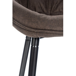Ensemble de 2 tabourets de bar en tissu Gibson brun