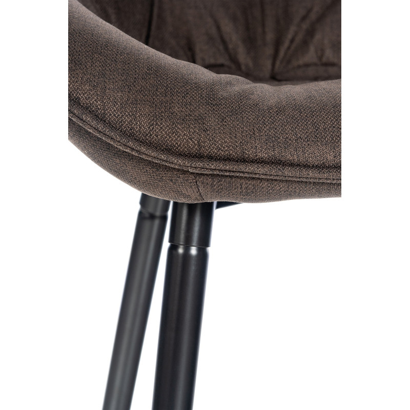 Ensemble de 2 tabourets de bar en tissu Gibson brun