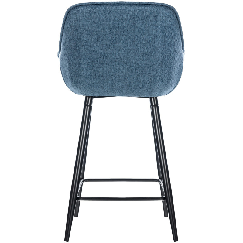 Ensemble de 2 tabourets de bar en tissu Gibson bleu