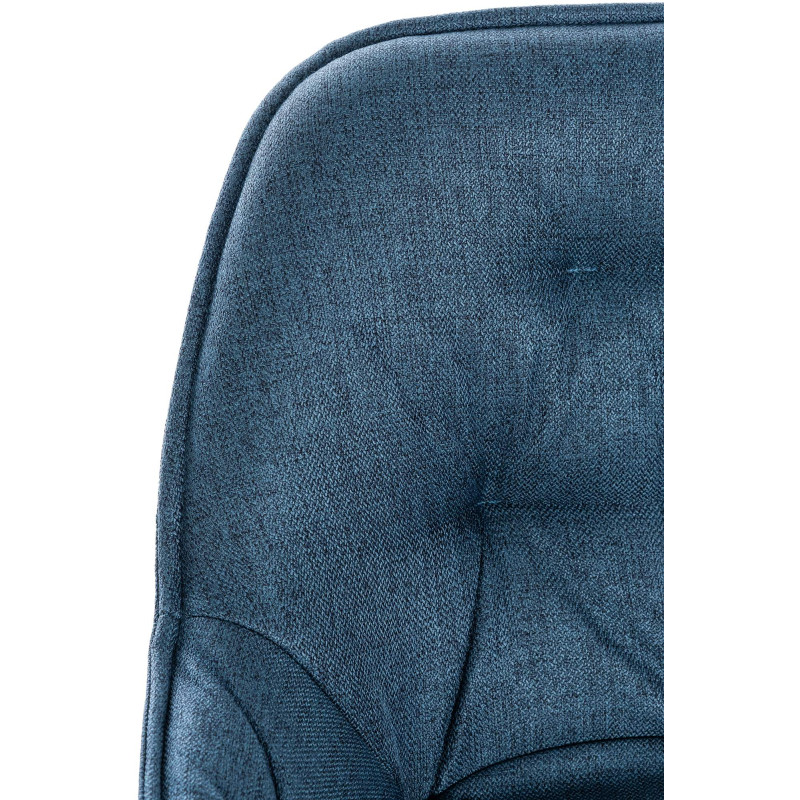 Ensemble de 2 tabourets de bar en tissu Gibson bleu