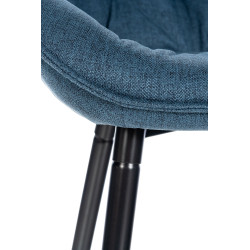 Ensemble de 2 tabourets de bar en tissu Gibson bleu