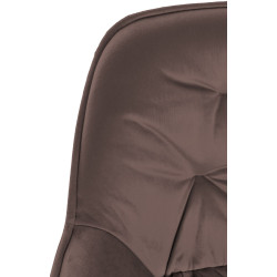 Lot de 2 tabourets de bar en velours Gibson 76 brun