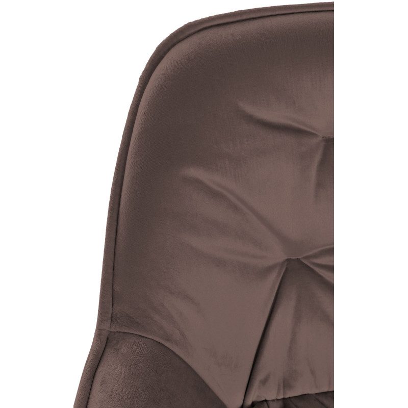 Lot de 2 tabourets de bar en velours Gibson 76 brun