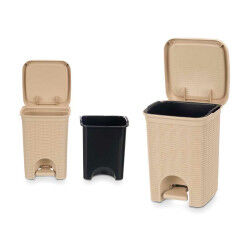Corbeille à papier Stefanplast 30134 Beige Plastique 6 L (6 Unités)