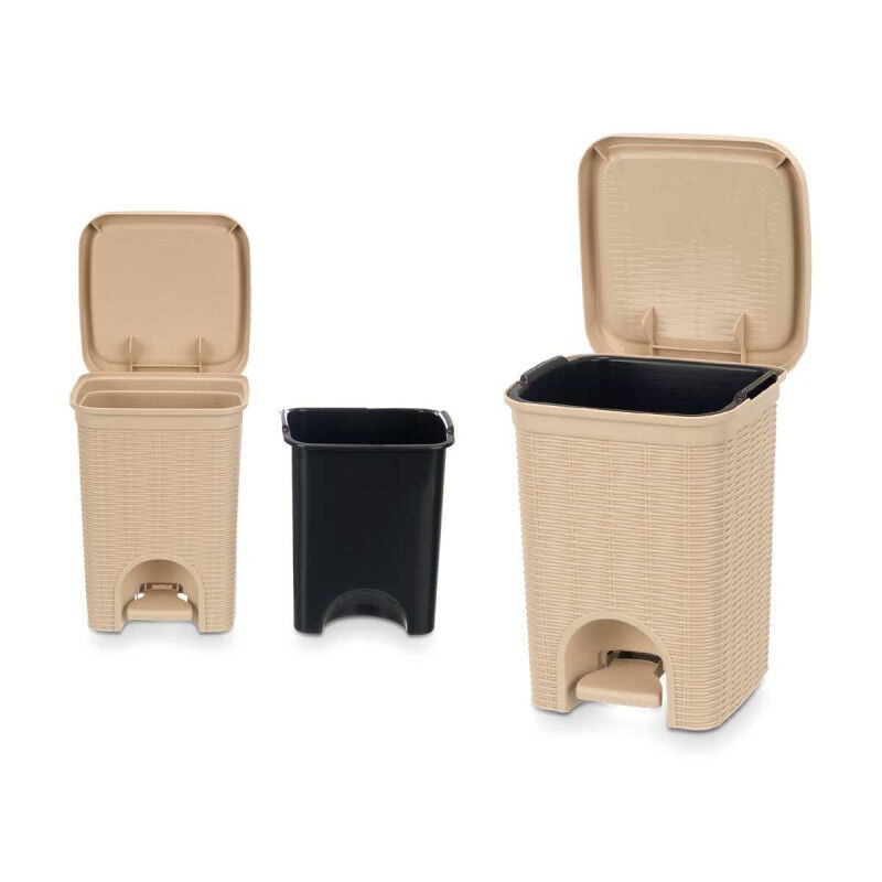Corbeille à papier Stefanplast 30134 Beige Plastique 6 L (6 Unités)