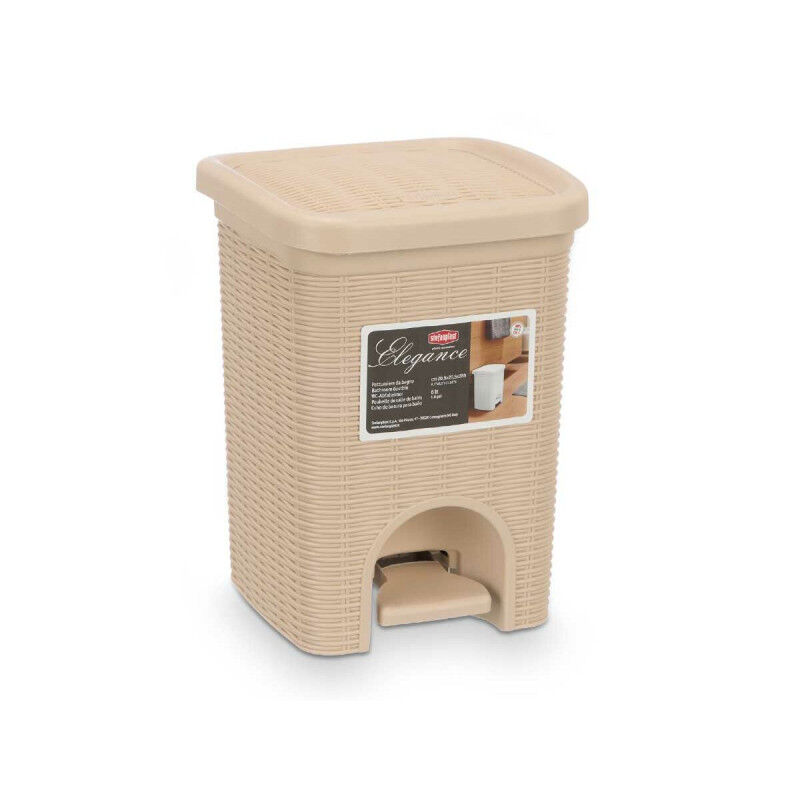 Corbeille à papier Stefanplast 30134 Beige Plastique 6 L (6 Unités)
