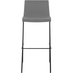 Set 2 Sgabelli Alti HOVER in Polipropilene grigio,nero