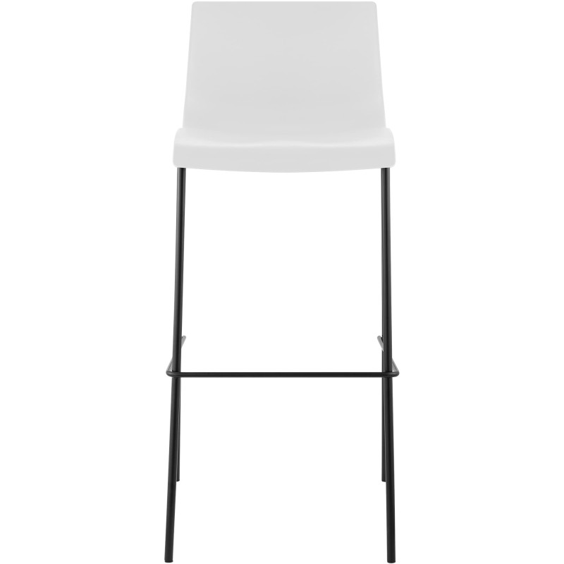 Set 2x Taburete Hover con Asiento de Plбstico & Base de Metal Blanco,Negro