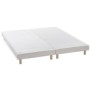 DEKO DREAM Rakenne Lot de 2 Sommiers tapissiers a lattes - 160 x 200 cm - Bois massif blanc + Pied