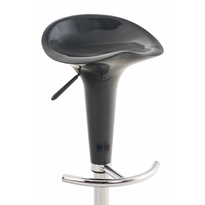 Tabouret de bar en forme de selle gris