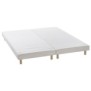 DEKO DREAM Rakenne - Sommiers tapissiers a lattes x 2 - 180 x 200 - Bois massif blanc + pieds