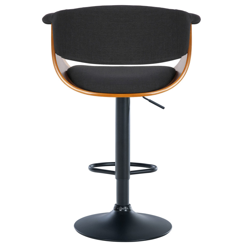 Tabouret de bar Vestal en tissu noyer/noir