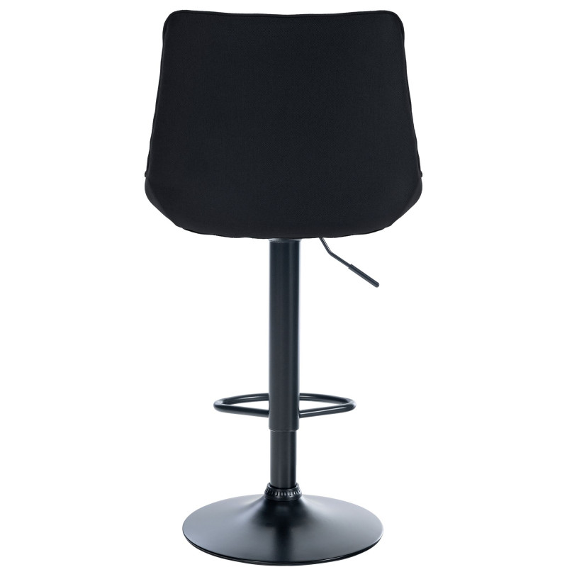 Lot de 2 tabourets de bar Toni tissu noir noir