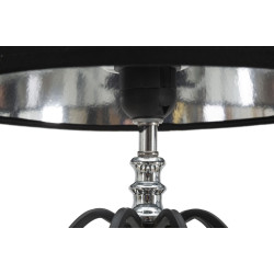 LAMPE DE TABLE ARGENT FONCÉ CM Ø 28X56