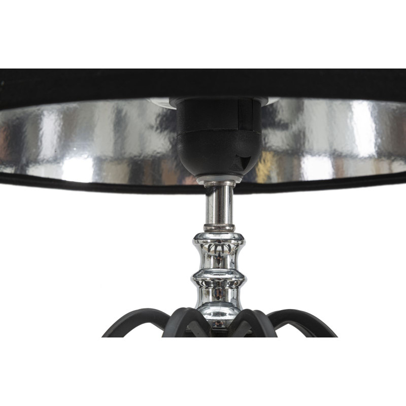LAMPE DE TABLE ARGENT FONCÉ CM Ø 28X56