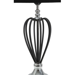 LAMPE DE TABLE ARGENT FONCÉ CM Ø 28X56