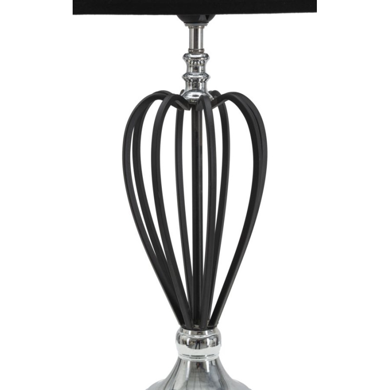 LAMPE DE TABLE ARGENT FONCÉ CM Ø 28X56