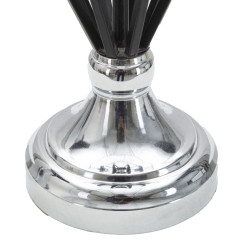 LAMPE DE TABLE ARGENT FONCÉ CM Ø 28X56
