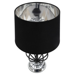 LAMPE DE TABLE ARGENT FONCÉ CM Ø28X44,5