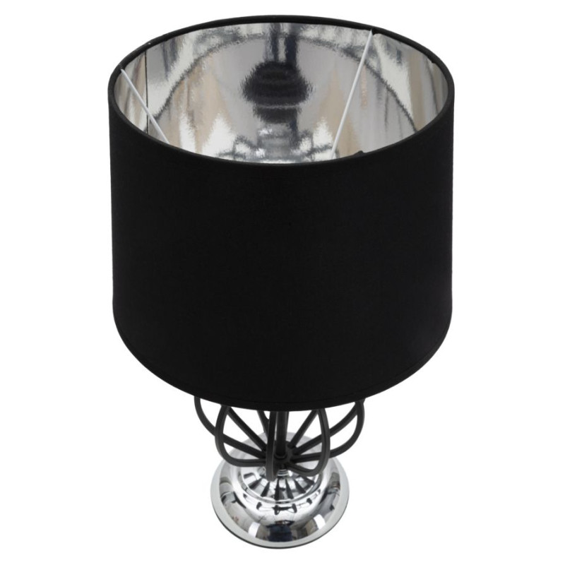 LAMPE DE TABLE ARGENT FONCÉ CM Ø28X44,5
