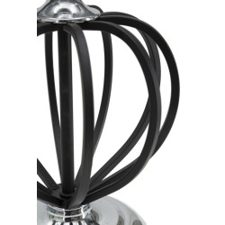 LAMPE DE TABLE ARGENT FONCÉ CM Ø28X44,5