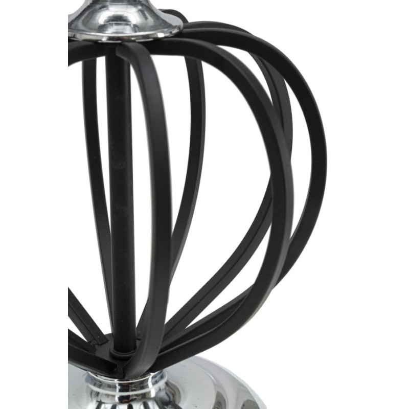 LAMPE DE TABLE ARGENT FONCÉ CM Ø28X44,5