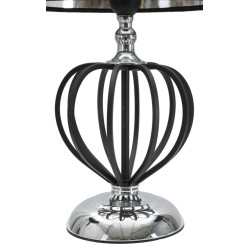 LAMPE DE TABLE ARGENT FONCÉ CM Ø28X44,5