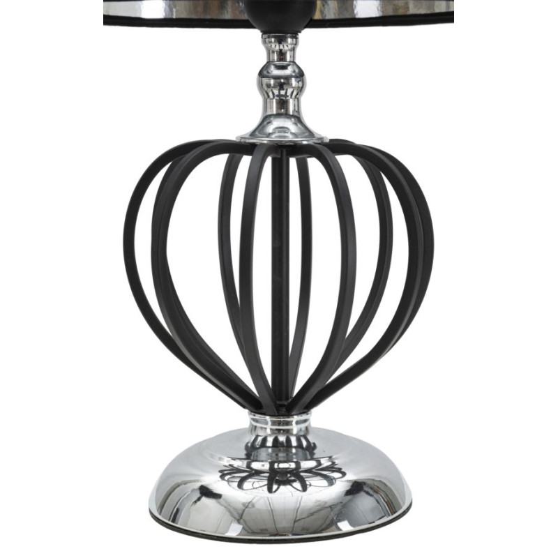 LAMPE DE TABLE ARGENT FONCÉ CM Ø28X44,5