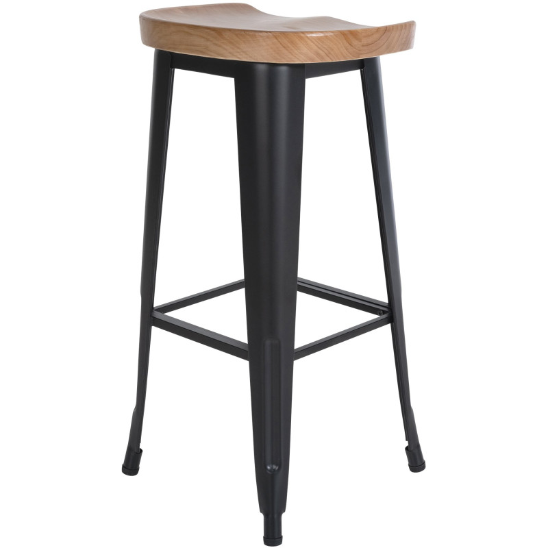 Tabouret de bar Clara noir
