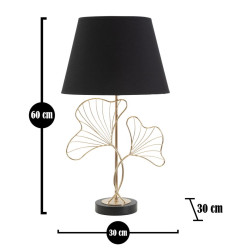 LAMPE DE TABLE FEUILLES CM Ø 30X60