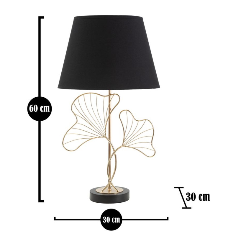 LAMPE DE TABLE FEUILLES CM Ø 30X60