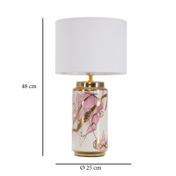 LAMPE DE TABLE GLAM ABSTRAITE CM Ø 25X48