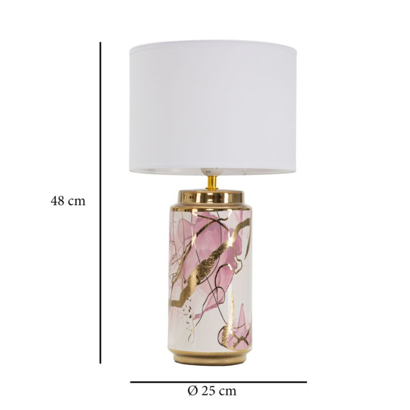 LAMPE DE TABLE GLAM ABSTRAITE CM Ø 25X48