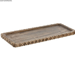 Centre de Table Home ESPRIT Naturel Bois de manguier Colonial 33 x 13 x 1,25 cm
