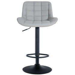 Lot de 2 tabourets de bar Tover en cuir artificiel gris