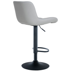 Lot de 2 tabourets de bar Tover en cuir artificiel gris