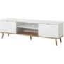 Meuble TV scandinave G÷TEBORG - Blanc - 2 Portes - L 160 x P 40 x H 50 cm