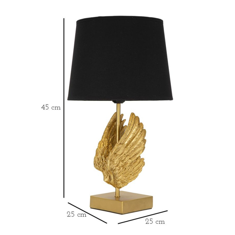 LAMPE DE TABLE AILES CM Ø 25X45