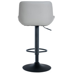 Lot de 2 tabourets de bar Tover en cuir artificiel gris