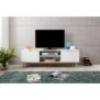 Meuble TV scandinave G÷TEBORG - Blanc - 2 Portes - L 160 x P 40 x H 50 cm